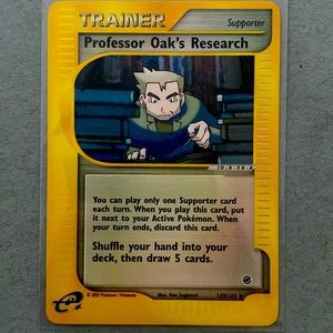 Ereader TCG Professor Oak’s Research, Reverse Holo trainer card
